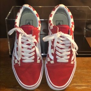 Vans Primary check red Men’s 8.0/Women’s 9.5